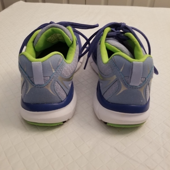 LA GEAR SNEAKERS tennis walking running shoes SIZE 7.5 blue green - Picture 3 of 7